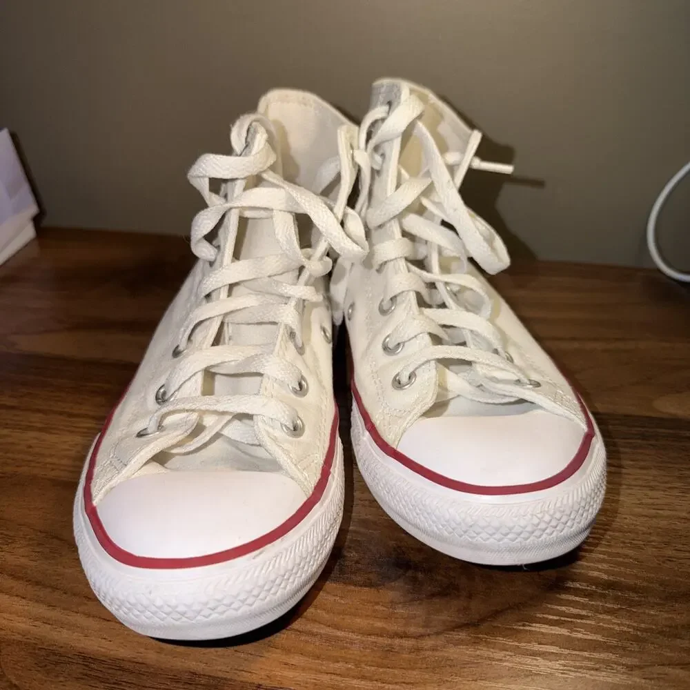 Converse Chuck Taylor All Star High Top White Canvas Sneakers US youth 3
